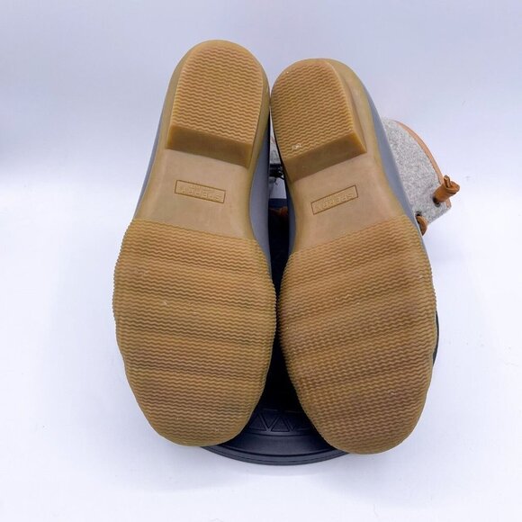 Sperry Top-Sider Saltwater boots Wool Embossed Duck Boot Gray women's size 7.5 - Picture 6 of 10